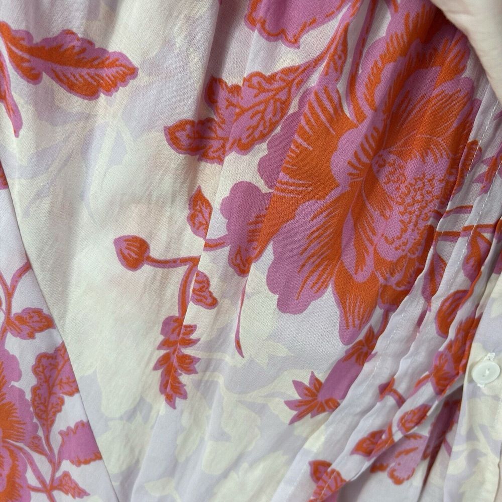 Premier Amour Womens Short Sleeve Floral Fit +‎ Flare Dress Pink Orange 16 NWT - Picture 13 of 13